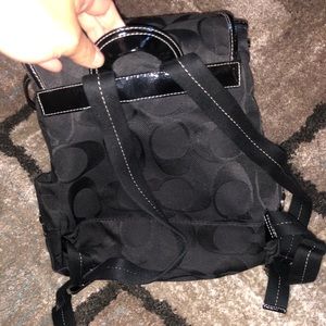 Mini coach black backpack/purse